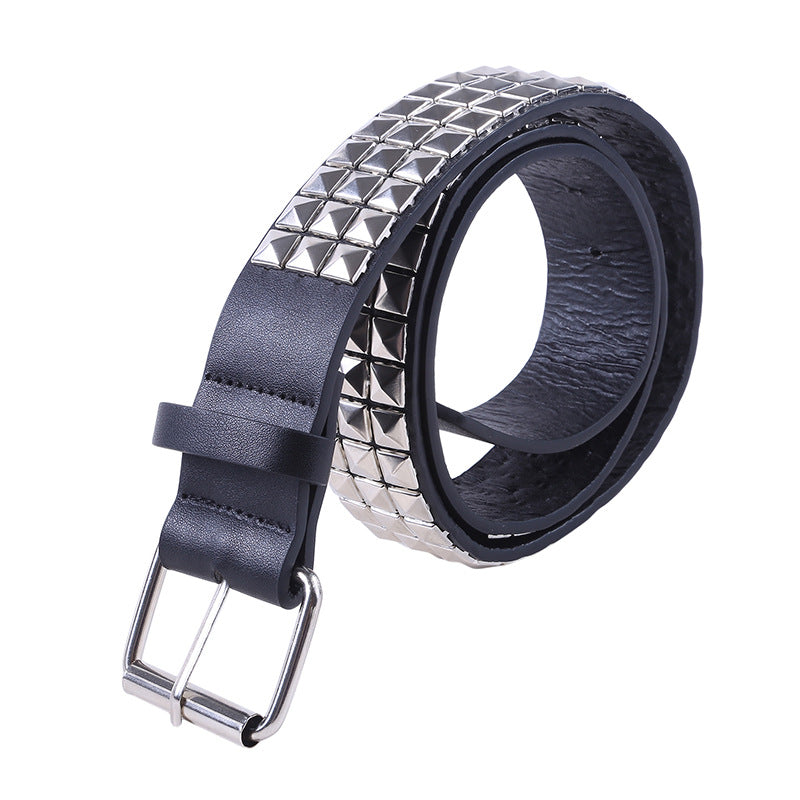 Hollow Rivet Belt PU Waistband Temperament Men And Women