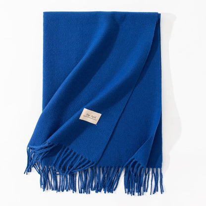 Pure Color Artificial Cashmere Scarf Women&