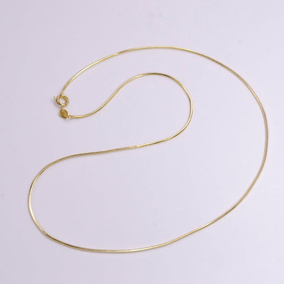1mm Omega Cocoon Dainty 18 Inch Chain Layering Necklace w. Spring Ring | WA-1905 Clearance Pricing