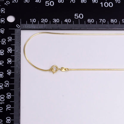 1mm Omega Cocoon Dainty 18 Inch Chain Layering Necklace w. Spring Ring | WA-1905 Clearance Pricing