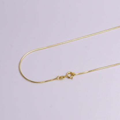 1mm Omega Cocoon Dainty 18 Inch Chain Layering Necklace w. Spring Ring | WA-1905 Clearance Pricing