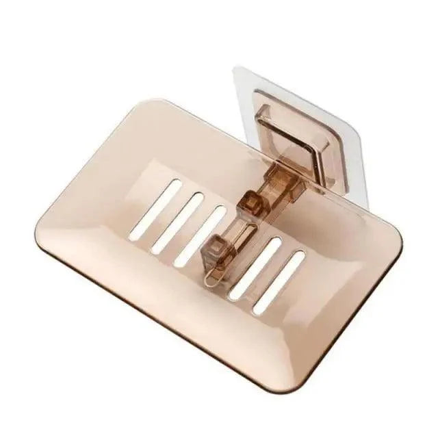 1PC Bathroom Shower Soap Box Dish Storage Plate Tray Holder Case Wall-mounted Soap Holder Housekeeping Container Soap Dish Drainer Tray - Suction Cup Soap Dish Holder Wall Mounted for Bathroom Shower Pack