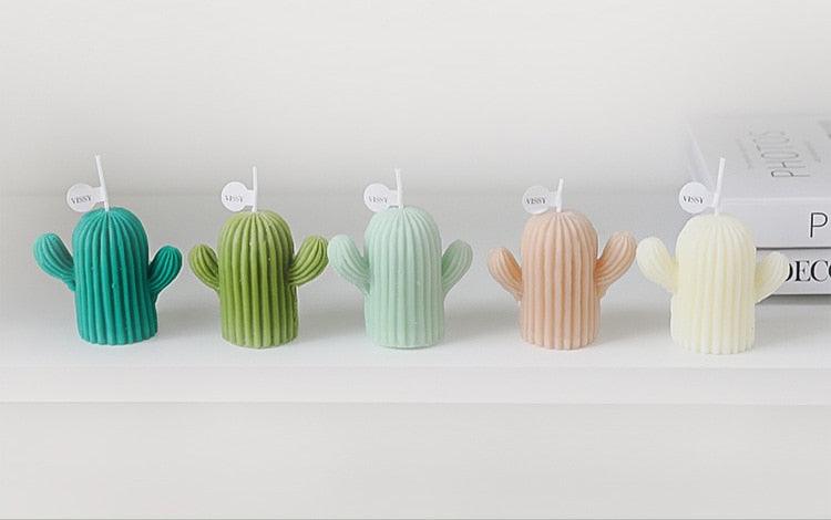 1pc Cactus Candle Handmade Delicate Cactus Candles For Birthday Party Wedding Spa Home Decoration Romantic Cute Soy Wax Aromatherapy Small Scented Relaxing Birthday Wedding Party Gift Home Decor