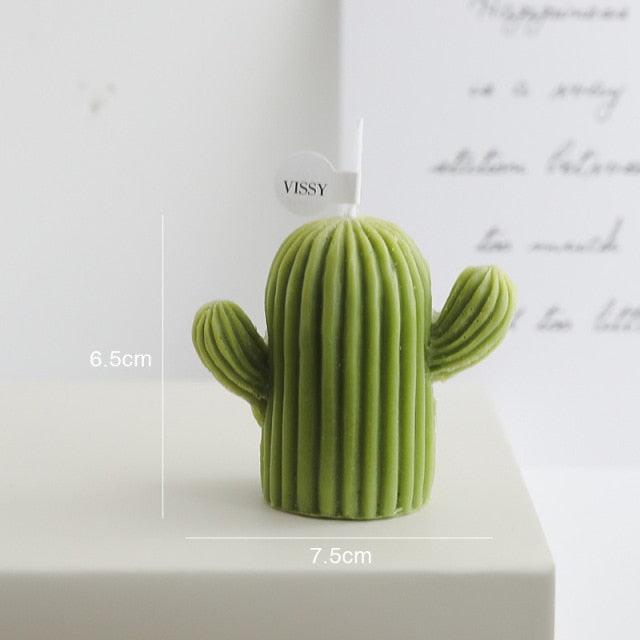 1pc Cactus Candle Handmade Delicate Cactus Candles For Birthday Party Wedding Spa Home Decoration Romantic Cute Soy Wax Aromatherapy Small Scented Relaxing Birthday Wedding Party Gift Home Decor