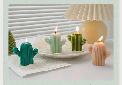 1pc Cactus Candle Handmade Delicate Cactus Candles For Birthday Party Wedding Spa Home Decoration Romantic Cute Soy Wax Aromatherapy Small Scented Relaxing Birthday Wedding Party Gift Home Decor