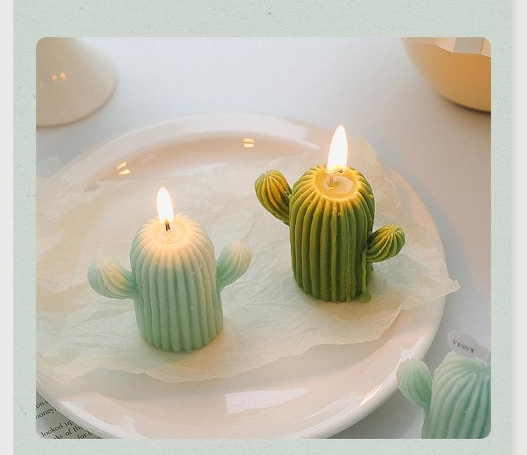1pc Cactus Candle Handmade Delicate Cactus Candles For Birthday Party Wedding Spa Home Decoration Romantic Cute Soy Wax Aromatherapy Small Scented Relaxing Birthday Wedding Party Gift Home Decor