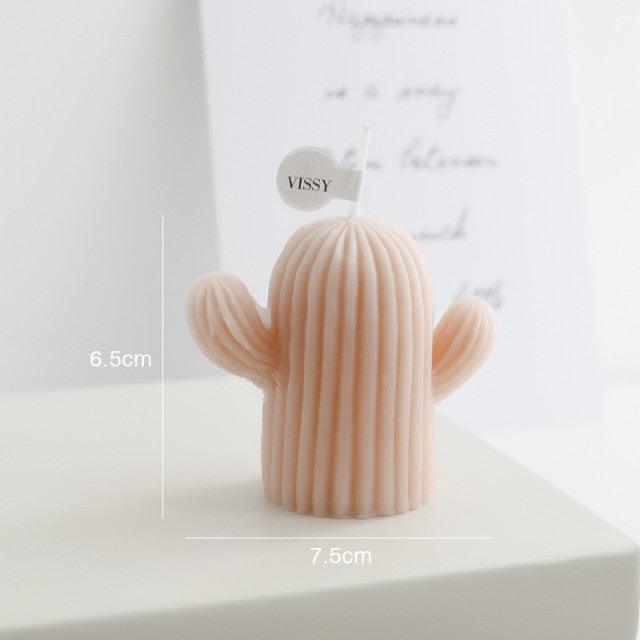 1pc Cactus Candle Handmade Delicate Cactus Candles For Birthday Party Wedding Spa Home Decoration Romantic Cute Soy Wax Aromatherapy Small Scented Relaxing Birthday Wedding Party Gift Home Decor