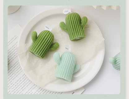 1pc Cactus Candle Handmade Delicate Cactus Candles For Birthday Party Wedding Spa Home Decoration Romantic Cute Soy Wax Aromatherapy Small Scented Relaxing Birthday Wedding Party Gift Home Decor