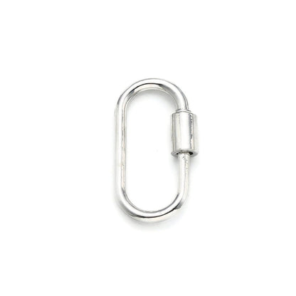 1pc Carabiner Screw  Clasp, Screw Clasp Oval , Interlocking Oval Clasp, Oval Shaped Clasps, Gold, Silver, and Rose Gold Color