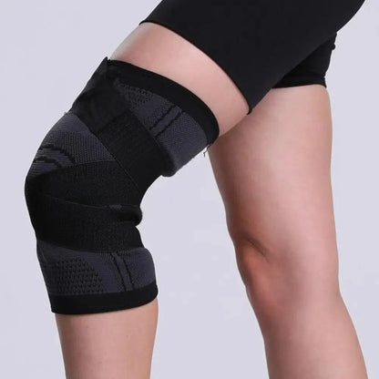 1PC Sport Knee Sleeve Support Men Kneepad Pressurized Elastic Knee Pads Fitness Gear Protector For Sport Improved Circulation Compression Support For Joint Pain