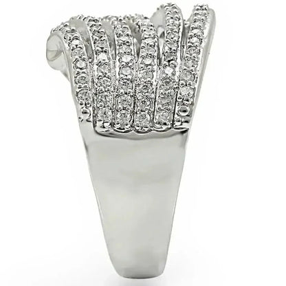 1W018 Rhodium Brass Ring – AAA CZ Stone (9.20g) | Hypoallergenic