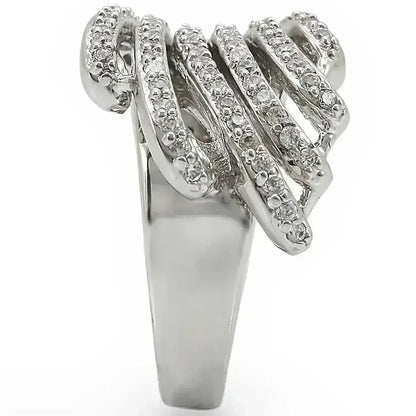 1W018 Rhodium Brass Ring – AAA CZ Stone (9.20g) | Hypoallergenic