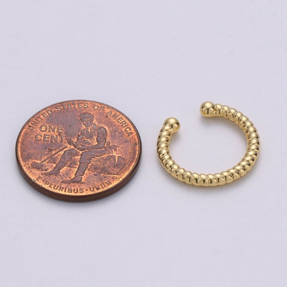 1x Gold Filled Earring Simple Ear Cuff, Twisted ear cuff, Dainty ear cuff no piercing, gold ear cuff, Minimalist earring Jewelry AI-119