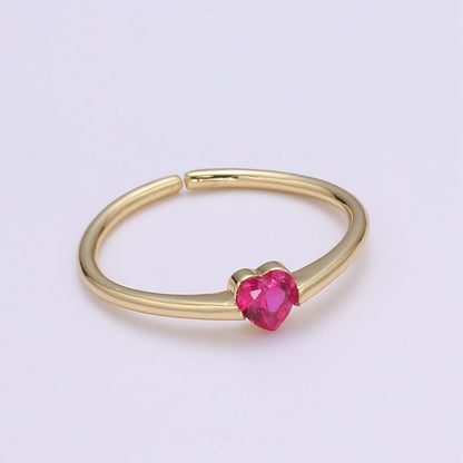1x Mini Heart Ring Gold Thin Stacking Ring Tiny Stackable Ring Gift For Her Minimal Jewelry Dainty Thin Band Promise Ring Gift Sister O-289 O-290
