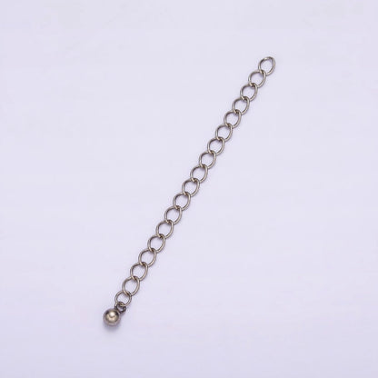 1x Sterling Silver Chain Extender 925 Sterling Silver Supply | Oxidized Silver Antique Looking Chain SL-303 SL-340