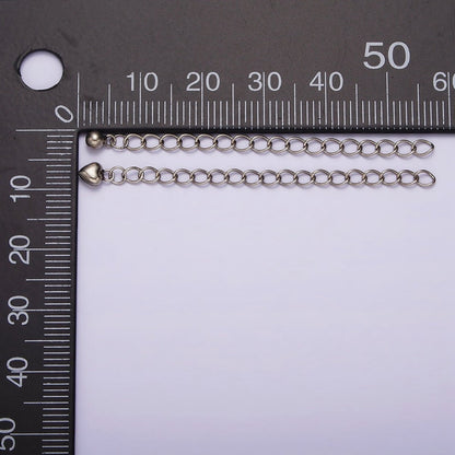 1x Sterling Silver Chain Extender 925 Sterling Silver Supply | Oxidized Silver Antique Looking Chain SL-303 SL-340