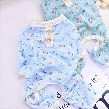 Pet Dog Summer Four-legged Homewear Pajamas