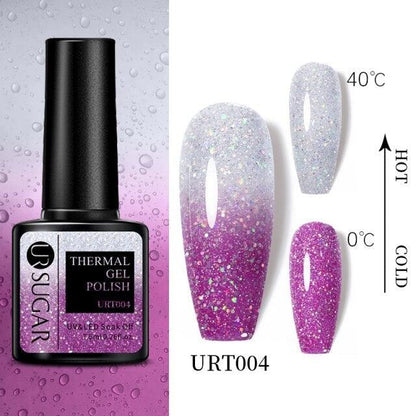 2022 NEW Purple Gel Nail Polish UV Color Changing Gel Nail Polish Stylish Three Layer Effect For Womens