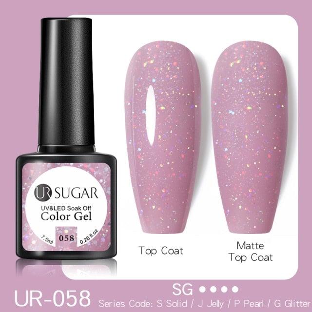 2022 New Reflective Glitter Nail Gel 8ml  Permanent UV/LED Glossy Effect Popular Diamond Nail Gel Design For Womens
