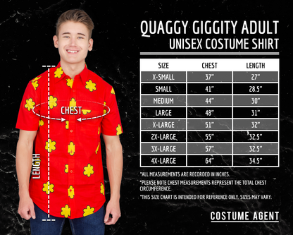 Quaggy Giggity Halloween Cosplay Costume Unisex Button Down Shirt
