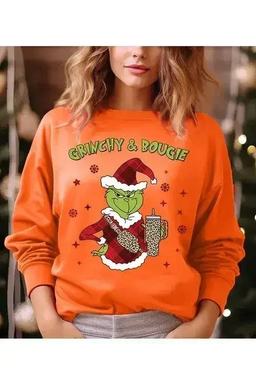 GRINCHY &amp; BOUGIE Fleece Sweatshirt