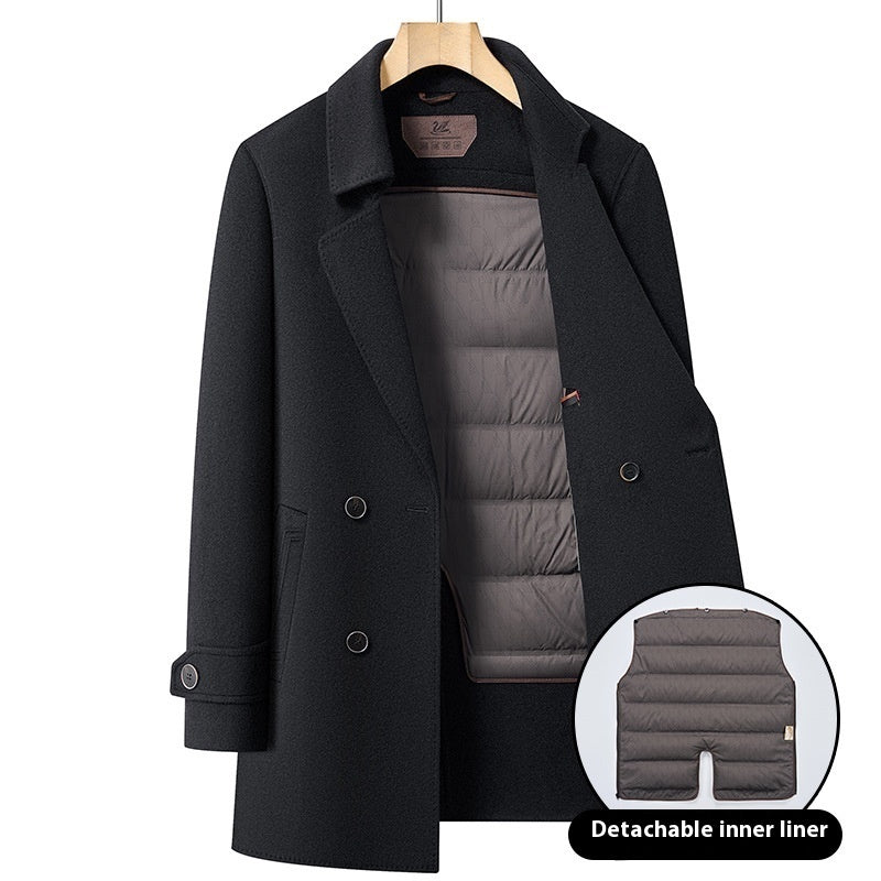 Double-sided Wool Overcoat Men&