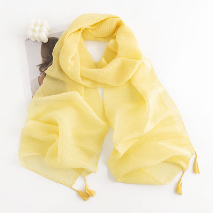 Herringbone Pattern Monochrome Artificial Cashmere Scarf Women&