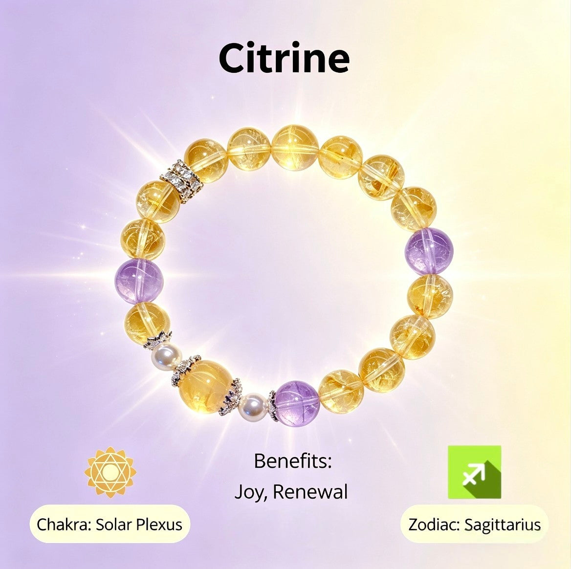 Citrine Solar Plexus Bracelet - Joy &amp; Self-Renewal