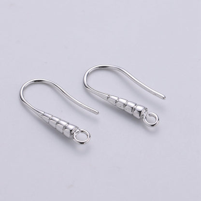 20mm Line Textured French Hook Earrings Open Loop Supply in Gold, Silver, Rose Gold K-687 - K-689