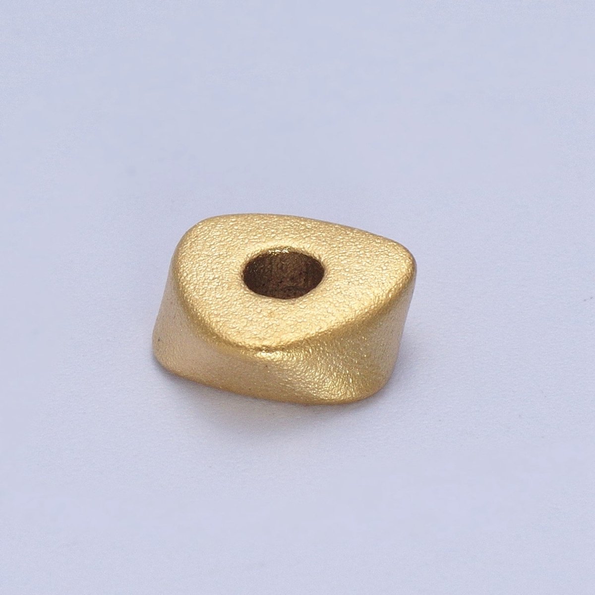 20pcs 24K Gold Filled 20 Pieces 7.8mm Geometric Triangle Matte Bead in Gold &amp; Silver | K-303 K-304