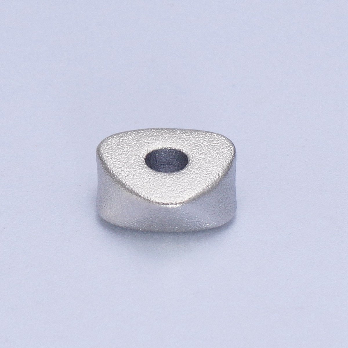 20pcs 24K Gold Filled 20 Pieces 7.8mm Geometric Triangle Matte Bead in Gold &amp; Silver | K-303 K-304