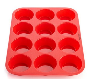 12 Cup Silicone Muffin pan &amp;Cupcake Baking Pan