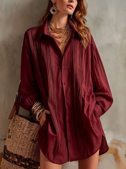 Simple Elegant Loose-fit Draping Versatile Top