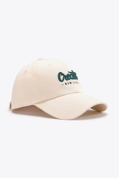 CREATE NEW LIFE Adjustable Cotton Baseball Cap for All Sizes