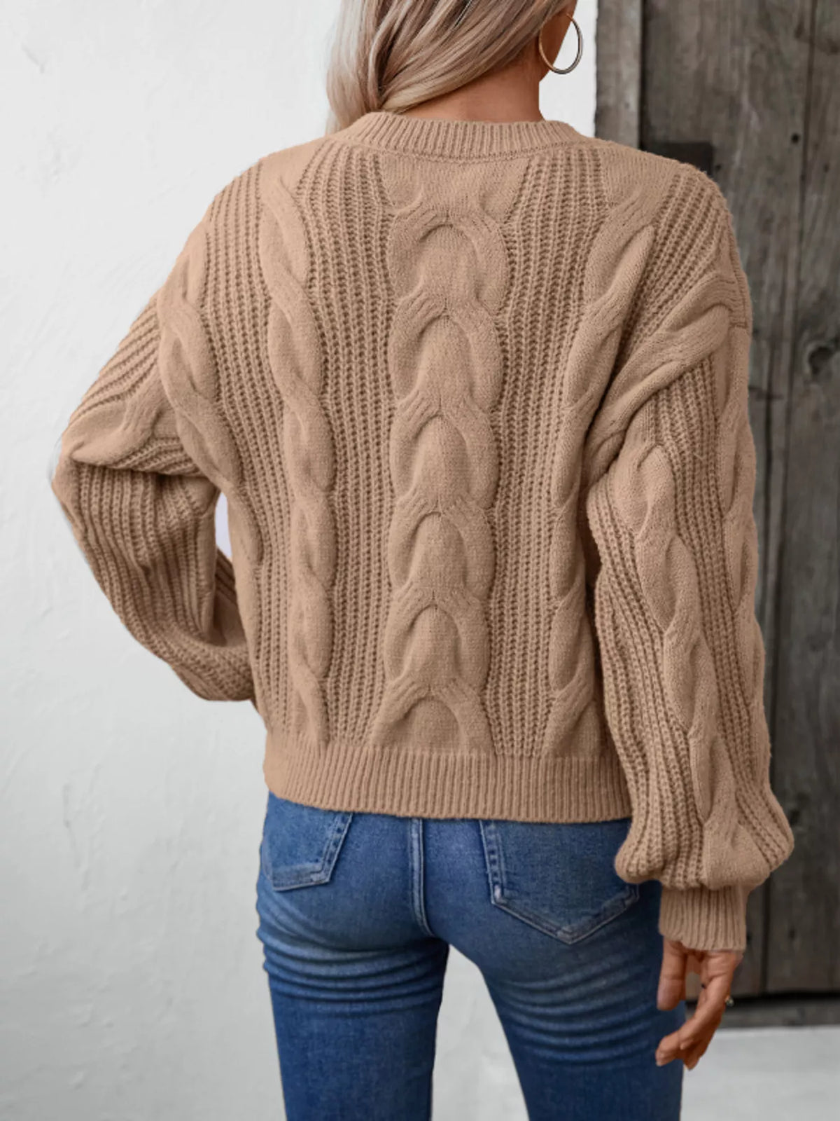 Cable Knit Long Sleeve Sweater
