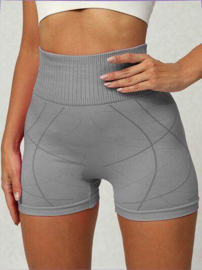 High Waist Active Shorts for Women with Stretch Fabric