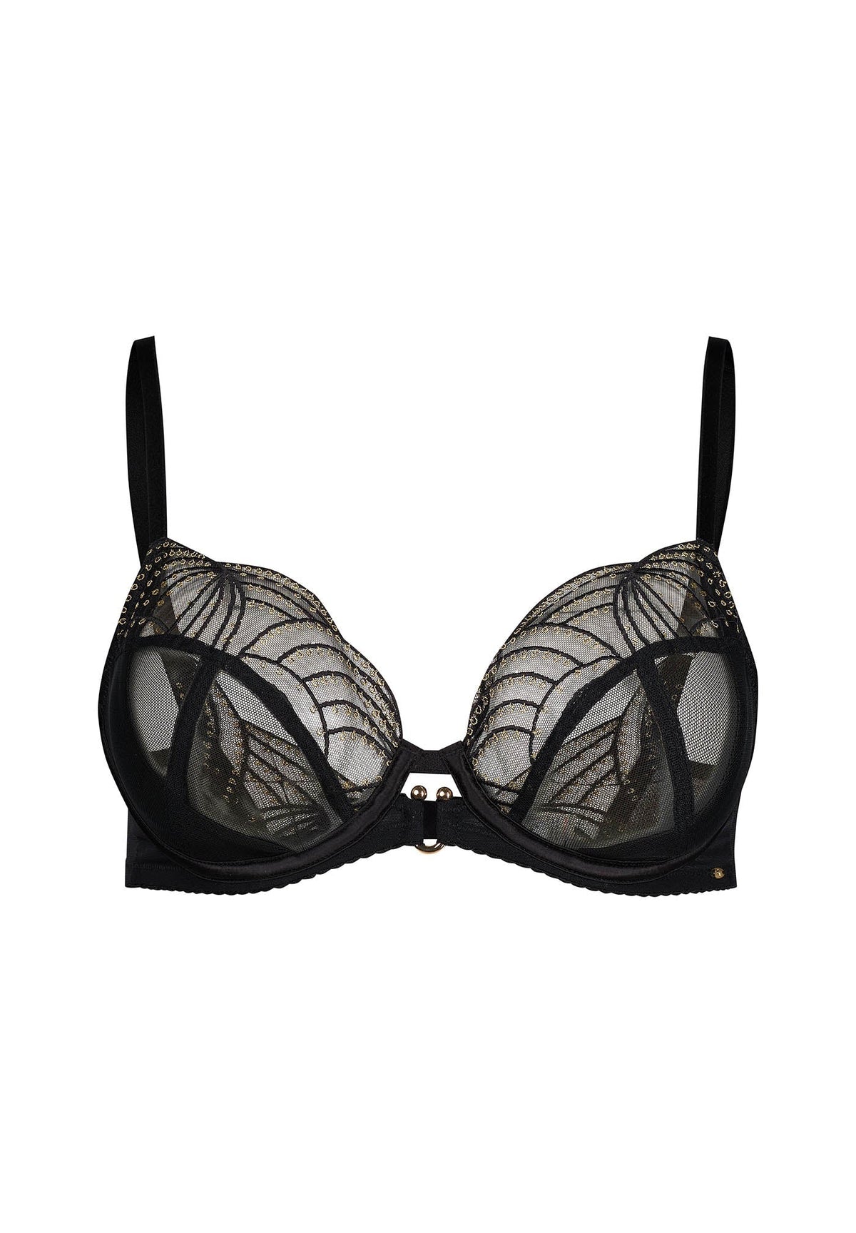Gossard Viva Black Sheer Plunge Bra