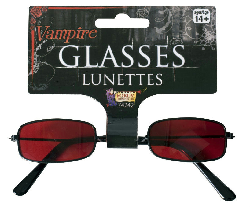 Red Vampire Gothic Costume Glasses