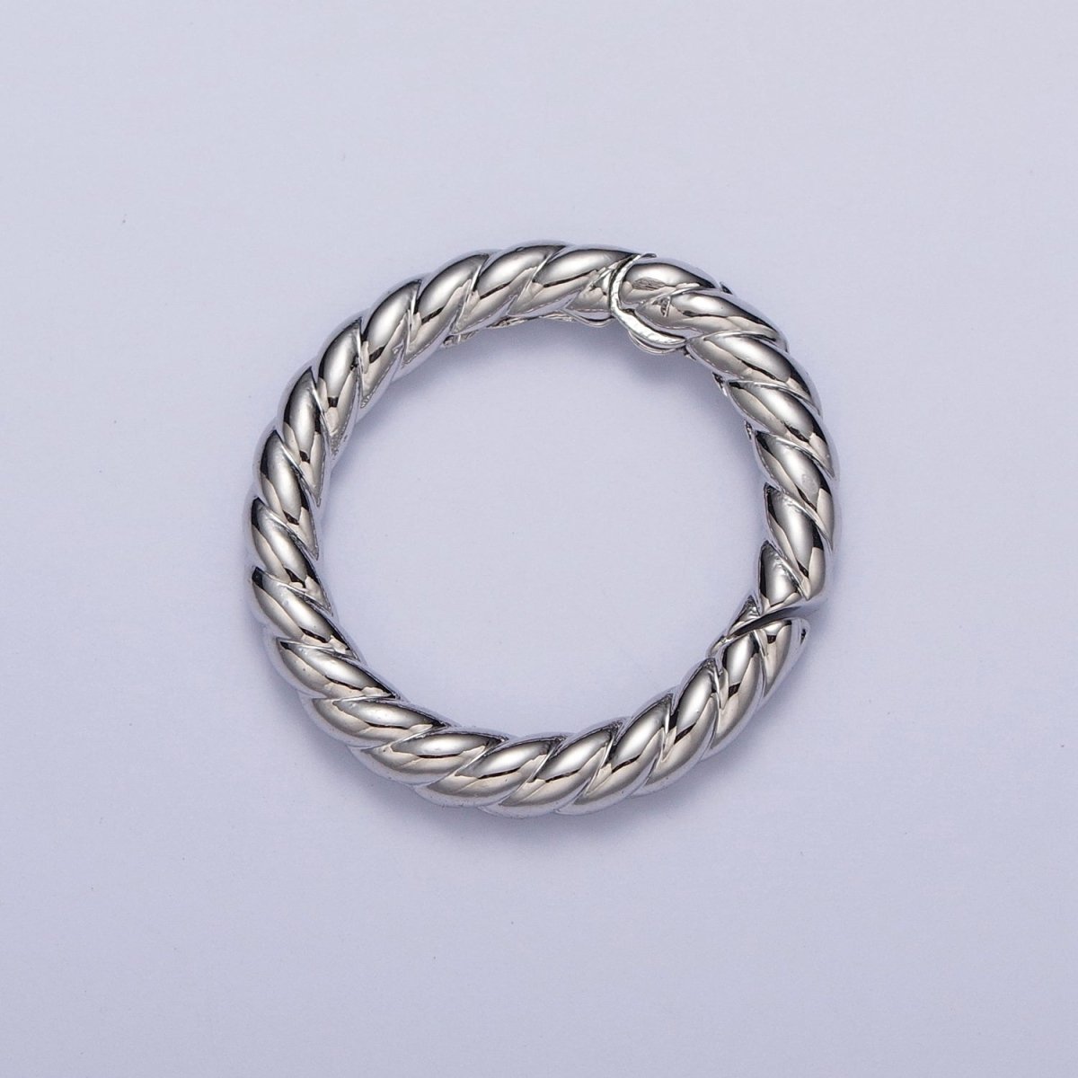 22.3mm Gold / Silver Braided Twist Spring Gate Ring Supply | K-128 K-240