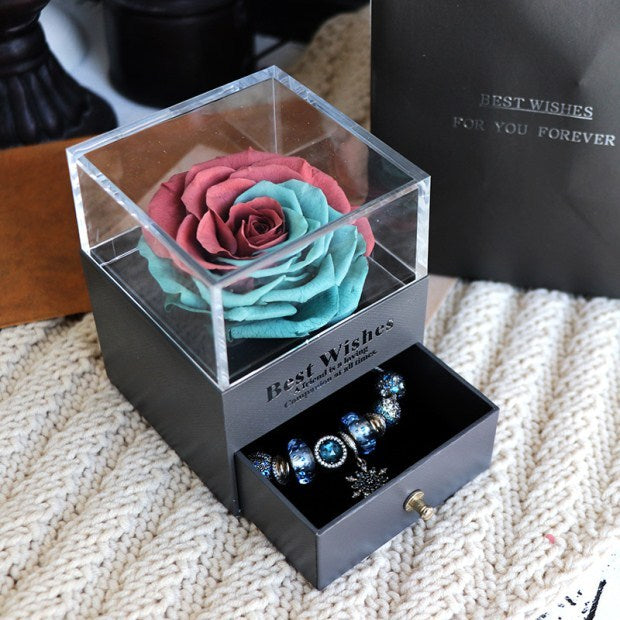Eternal Rose Jewelry Box for Gifts