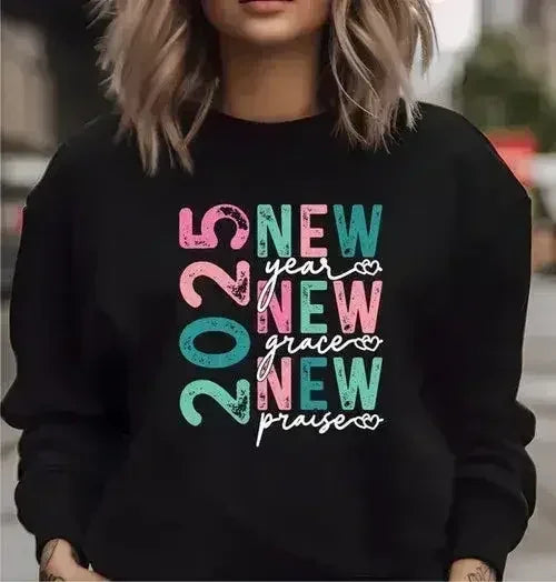 2025 New Year Graphic Crew Sweatshirt