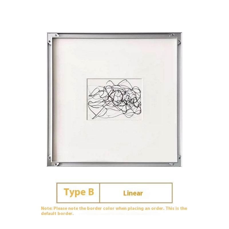 Modern Simple Black And White Line Decorative Painting