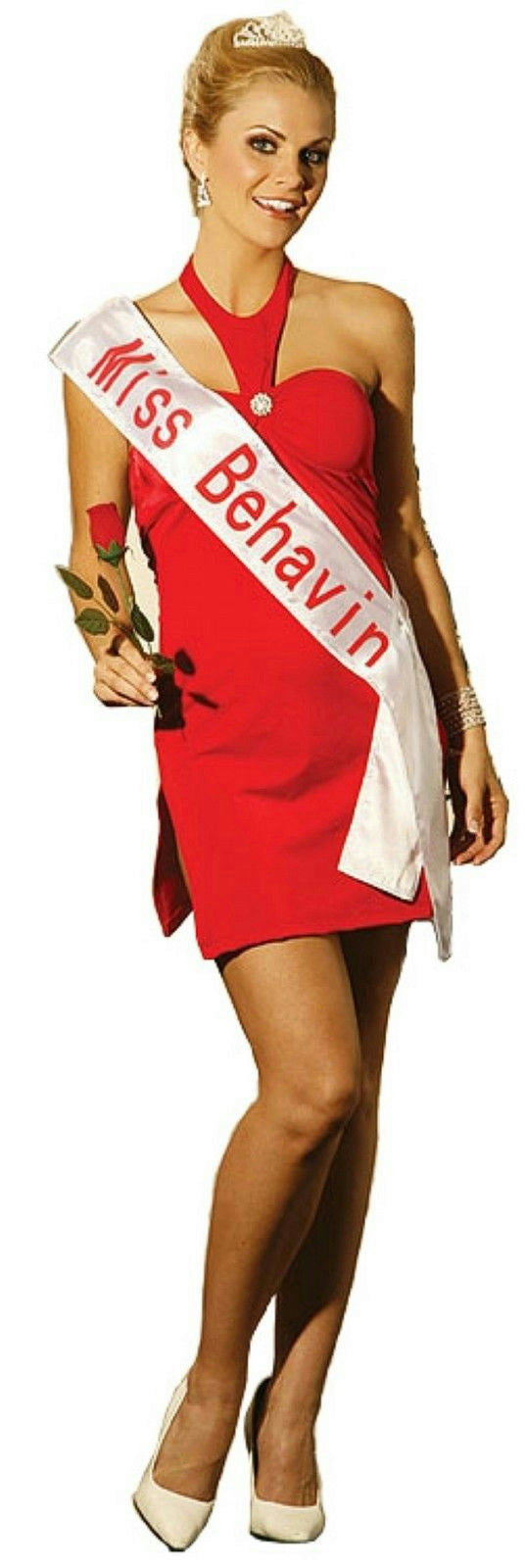 Beauty Contest Winner Miss Behavin Adult Costume Red Dress Size Large 10-14
