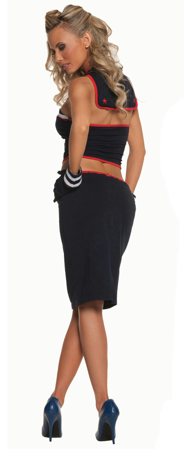 Seaside Pinup Sailor Costume Size Large 10-14