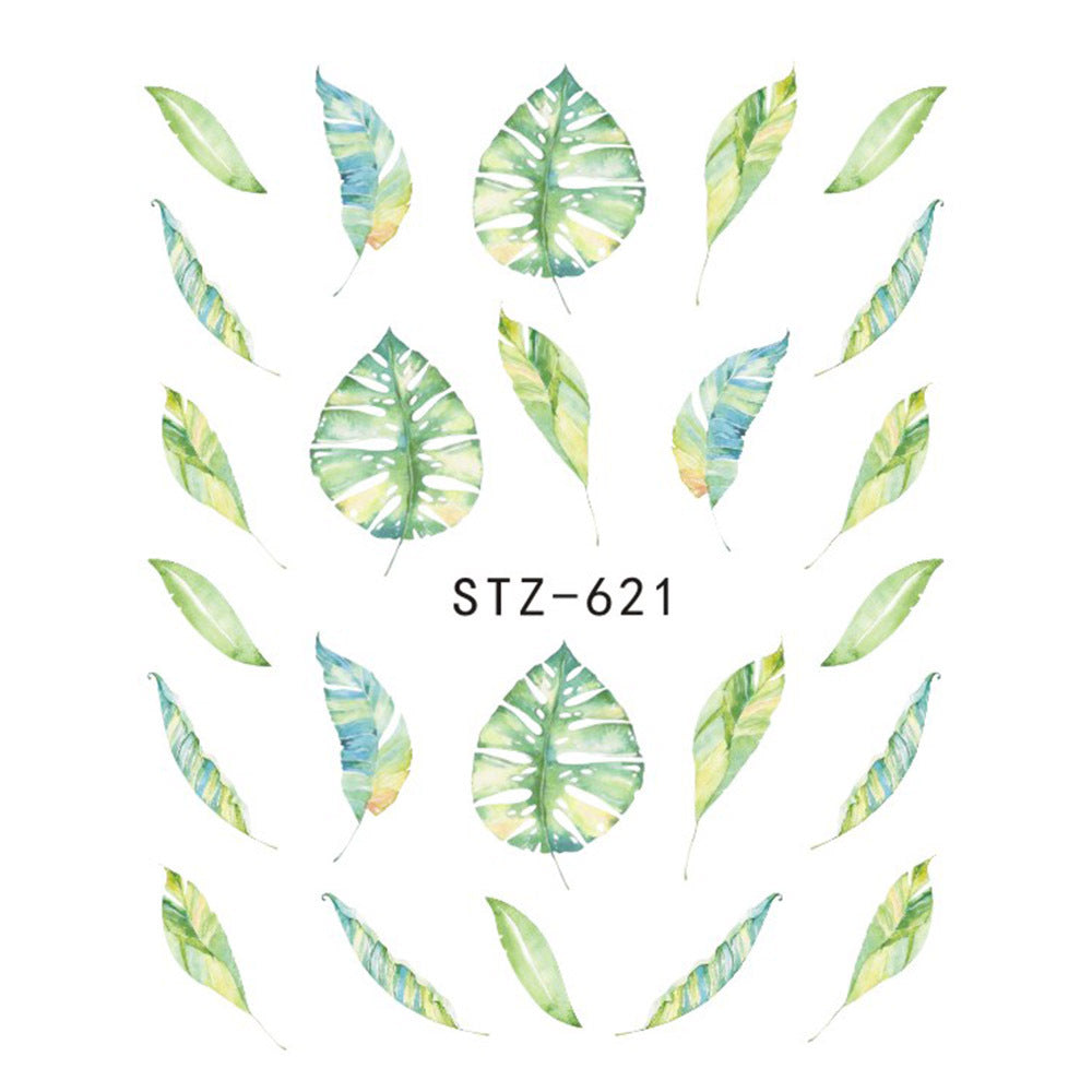 Butterfly Flower Water Transfer Decal Nail Sticker