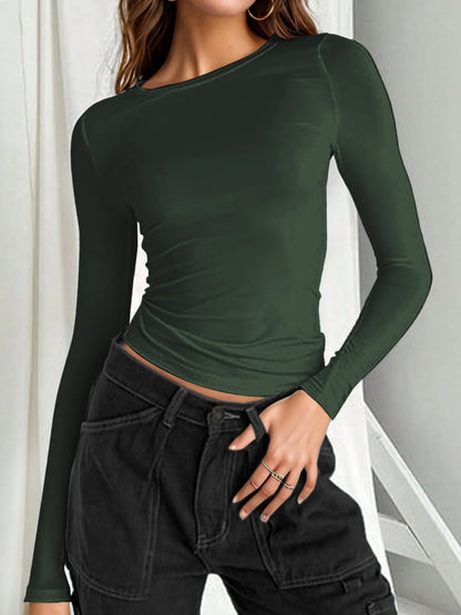 Long Sleeve Cropped T-Shirt