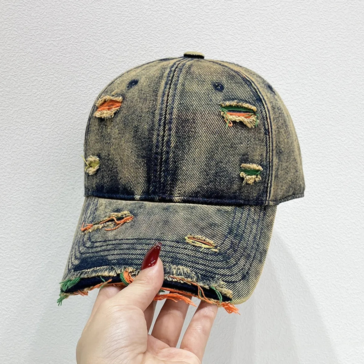 Distressed Adjustable Baseball Cap
