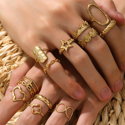 French-style Starsunmoon Ring For Women