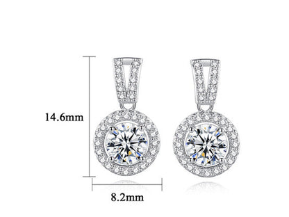 PAG &amp; MAG Moissanite S925 Silver Stud Earrings