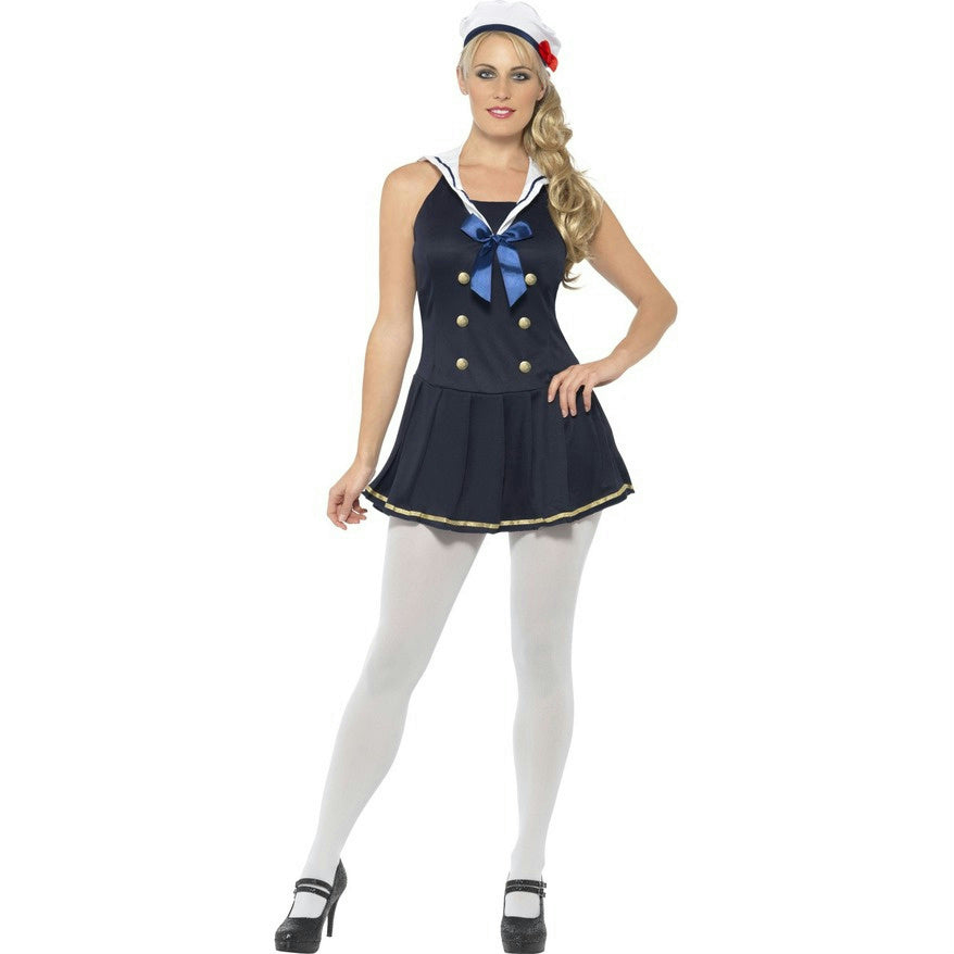 Sailor Girl Navy Blue Adult Costume Size Small